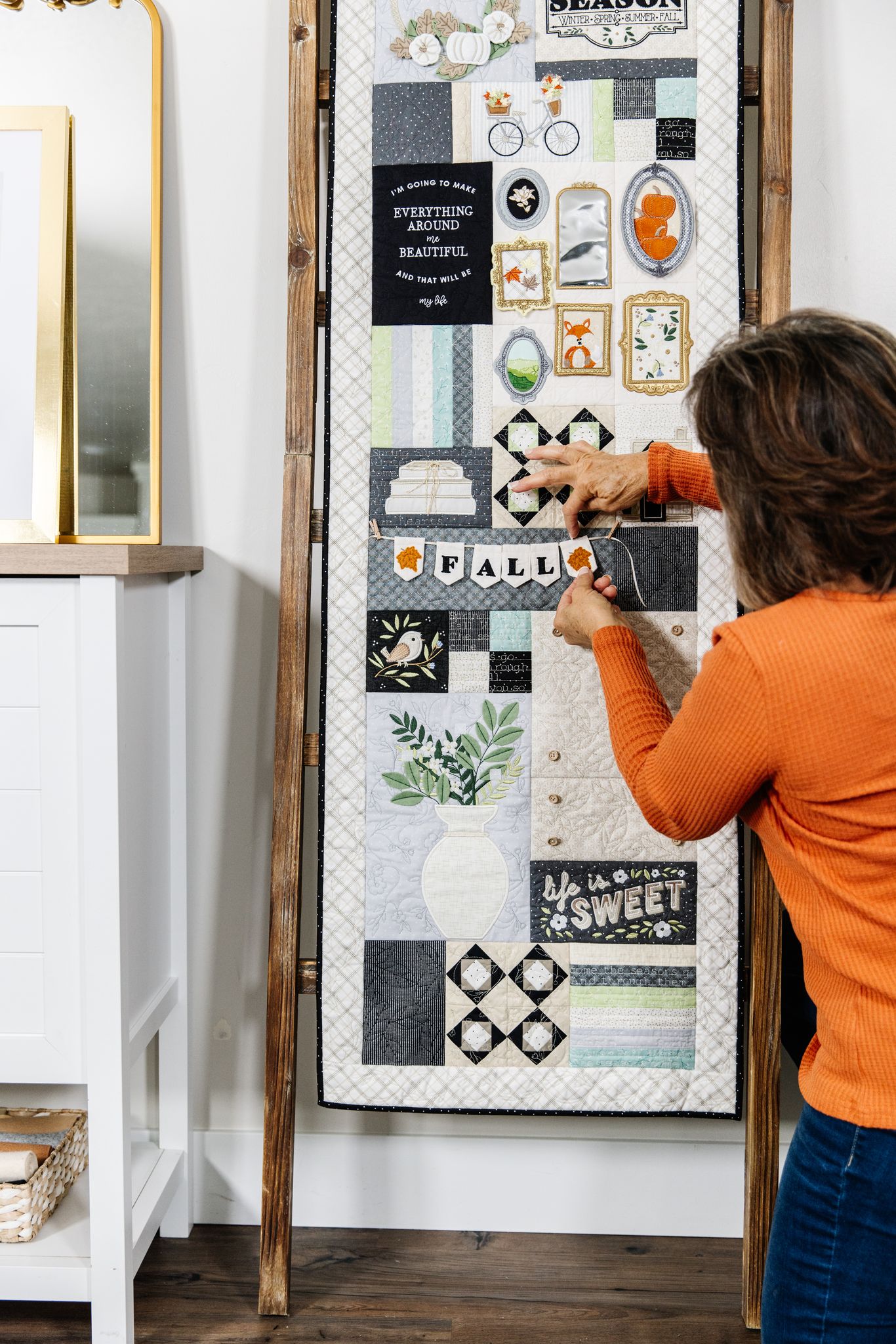 Quilting Through the Seasons Ladder Quilt